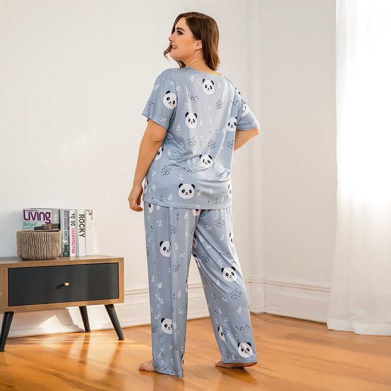 Two - Piece Knitted Cotton Ladies Home Wear - AmiraMart