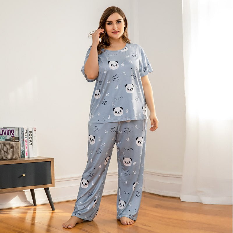 Two - Piece Knitted Cotton Ladies Home Wear - AmiraMart