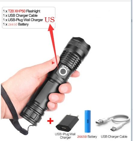 USB Charging Zoom P50 Flashlight - AmiraMart