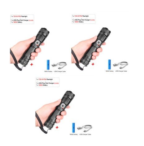 USB Charging Zoom P50 Flashlight - AmiraMart