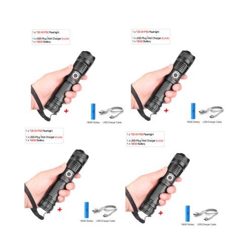 USB Charging Zoom P50 Flashlight - AmiraMart