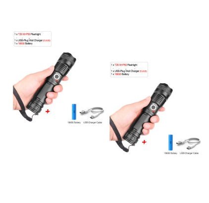 USB Charging Zoom P50 Flashlight - AmiraMart