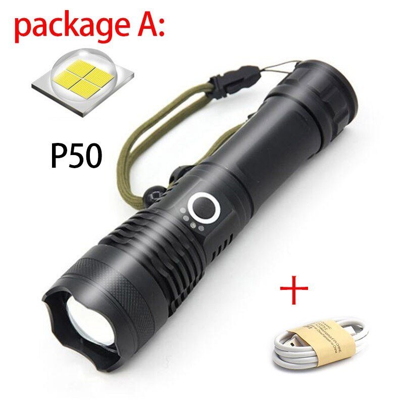 USB Charging Zoom P50 Flashlight - AmiraMart