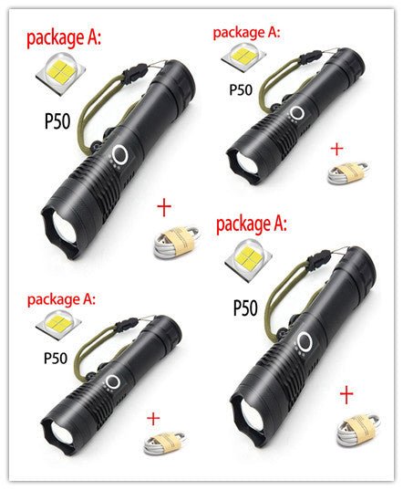 USB Charging Zoom P50 Flashlight - AmiraMart