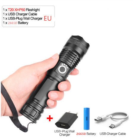 USB Charging Zoom P50 Flashlight - AmiraMart