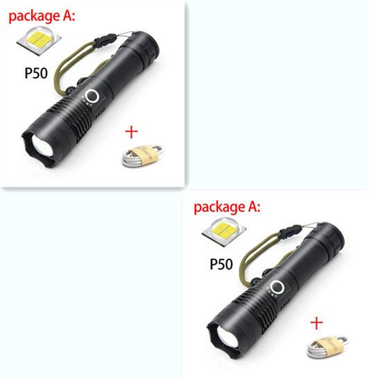 USB Charging Zoom P50 Flashlight - AmiraMart