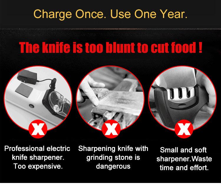 USB Rechargeable Electric Knife Sharpener - AmiraMart