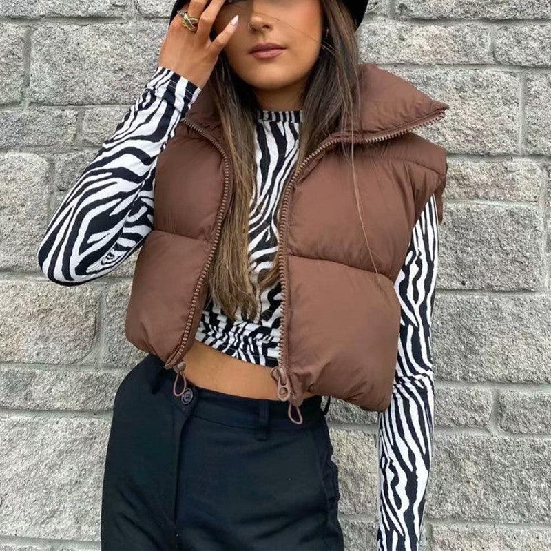 Vest Loose And Slim Solid Color Sleeveless - AmiraMart