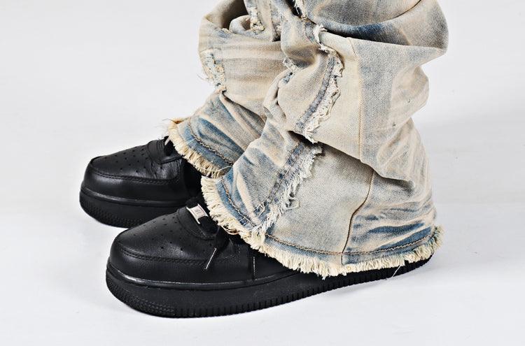 Vintage Elastic High Street Flare Jeans - AmiraMart