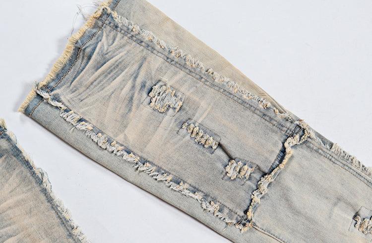 Vintage Elastic High Street Flare Jeans - AmiraMart
