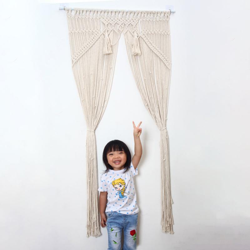 Wall Hanging Macrame Curtain Bohemian Hand Woven - AmiraMart