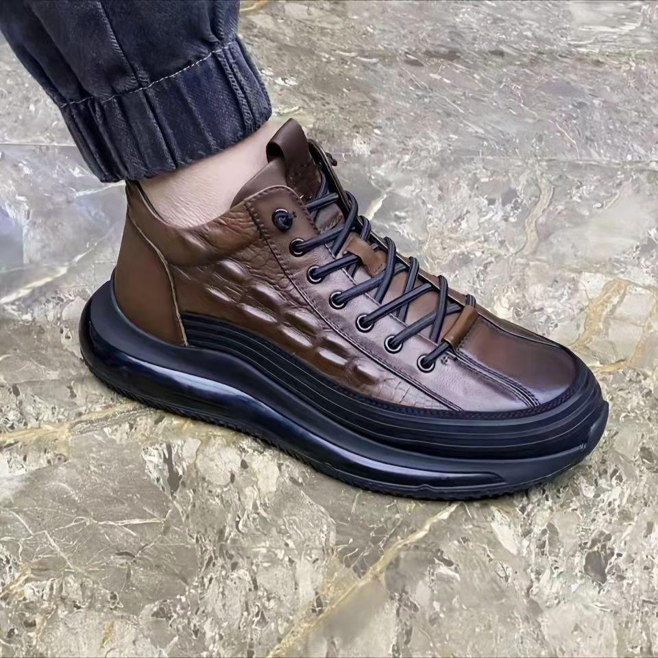Pattern Elastic Band Trend Men's Shoes - AmiraMart