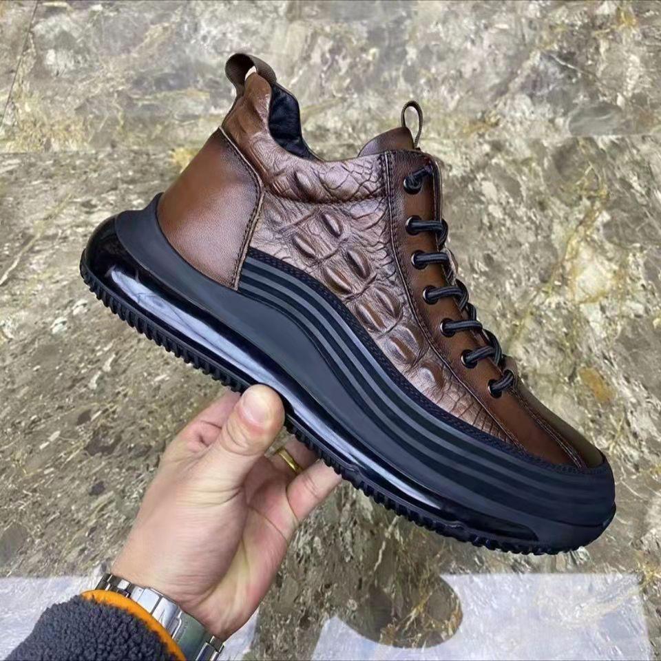 Pattern Elastic Band Trend Men's Shoes - AmiraMart