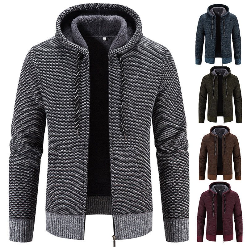 Warm Casual Thicken Plush Sweater Coat - AmiraMart