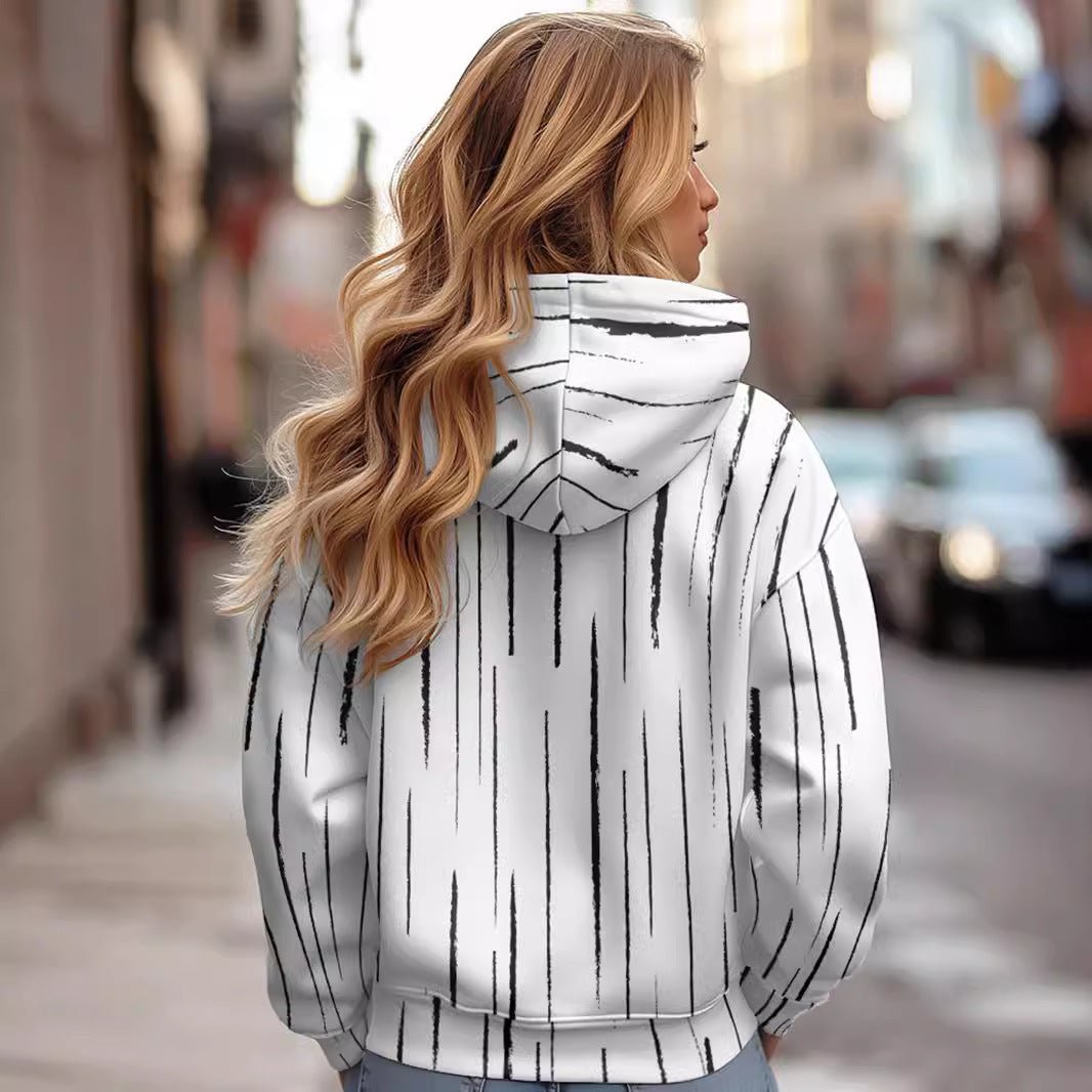 Warm - keeping Cotton Clothing Ladies Hooded Zip Jacket Fleece - lined - AmiraMart
