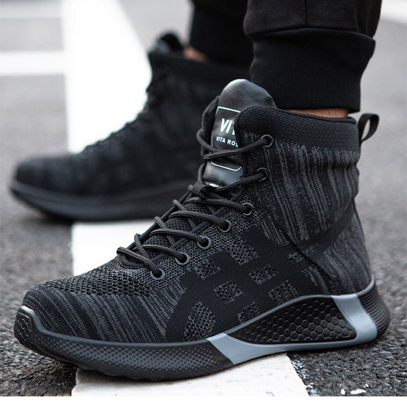 Warm Thickened Breathable Lace - up Safety Shoes - AmiraMart