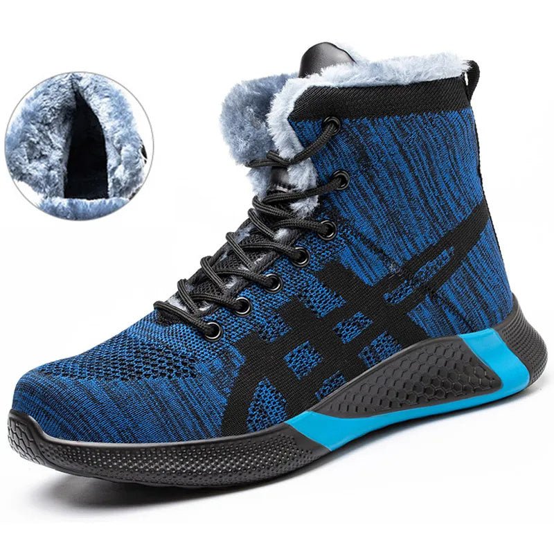 Warm Thickened Breathable Lace - up Safety Shoes - AmiraMart