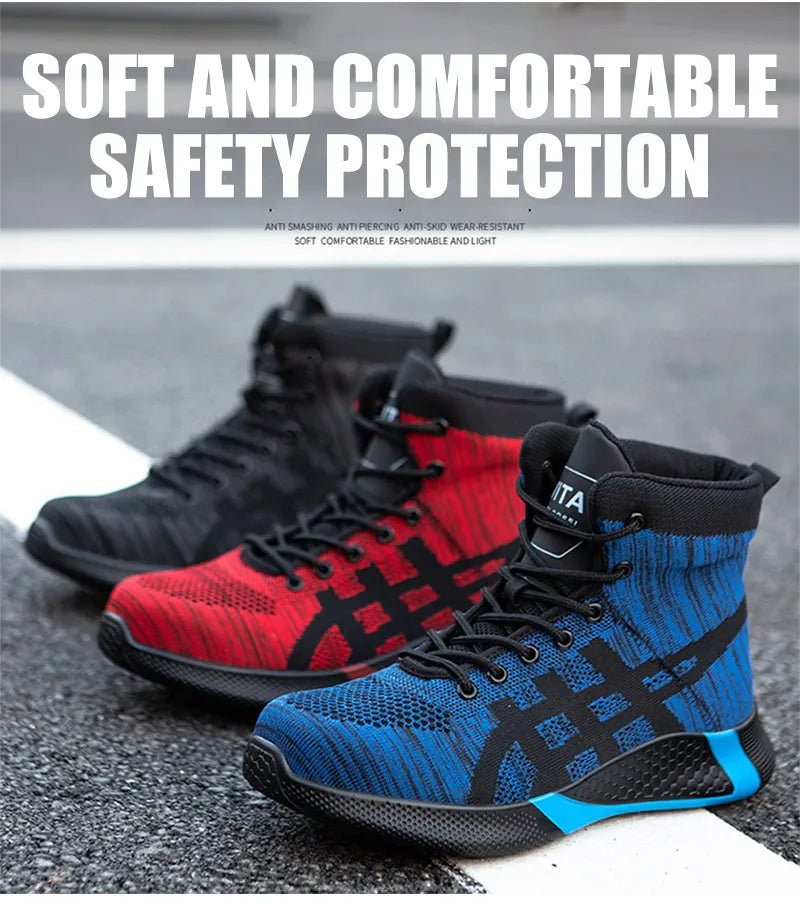 Warm Thickened Breathable Lace - up Safety Shoes - AmiraMart