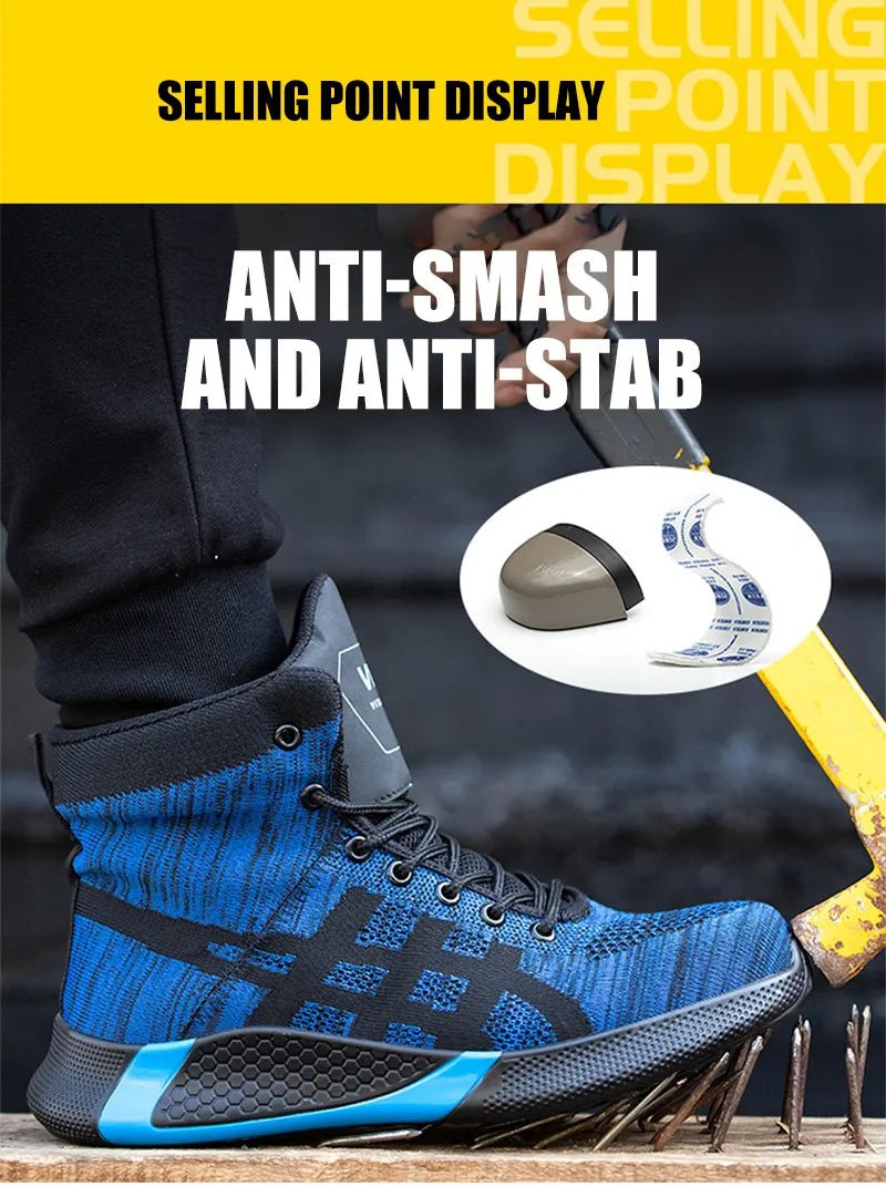 Warm Thickened Breathable Lace - up Safety Shoes - AmiraMart