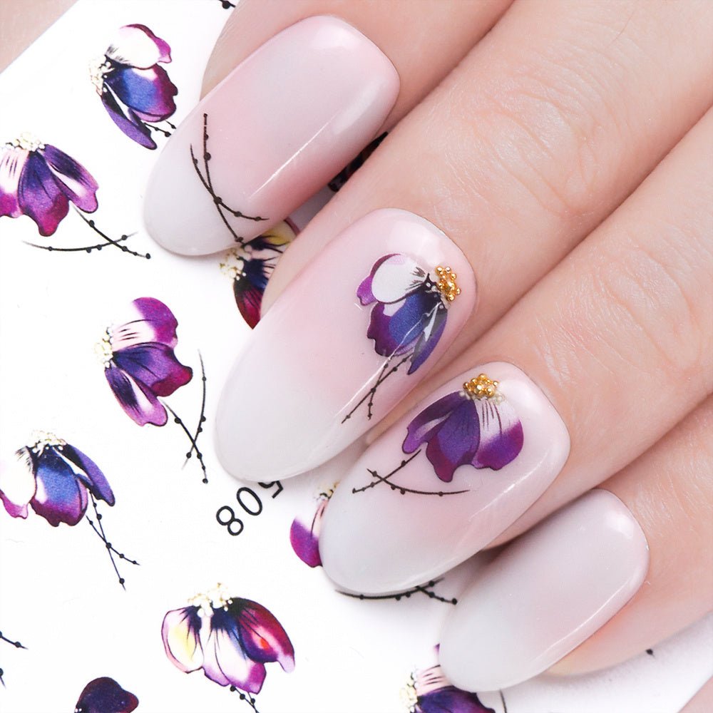 Water Transfer Decal Sliders for Nail Art Decoration - AmiraMart