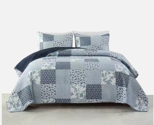 Water Washable Quilt Pure Cotton Bed Cover Brushed Three - piece Set - AmiraMart