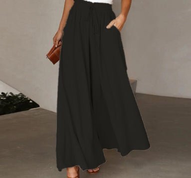 Wide Leg High Waist Long Dress Pants - AmiraMart