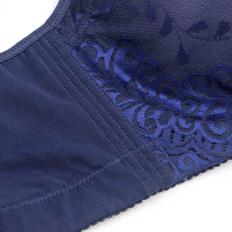 Wide Strap Adjuster Thin Large Cup Bra - AmiraMart