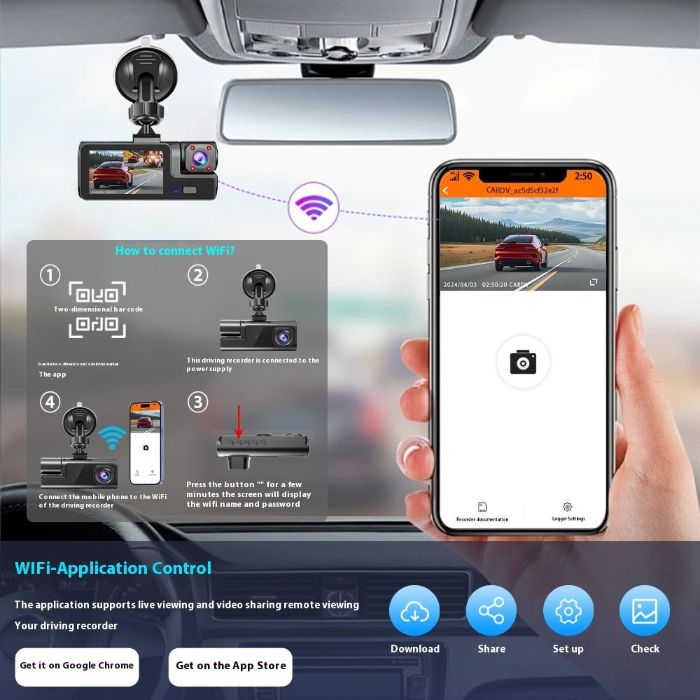 WiFi Dash Cam – Reversing Image & Phone App Support - AmiraMart