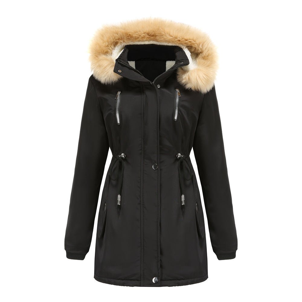 WInter Coat Detachable Hooded Feece Jacket Women - AmiraMart