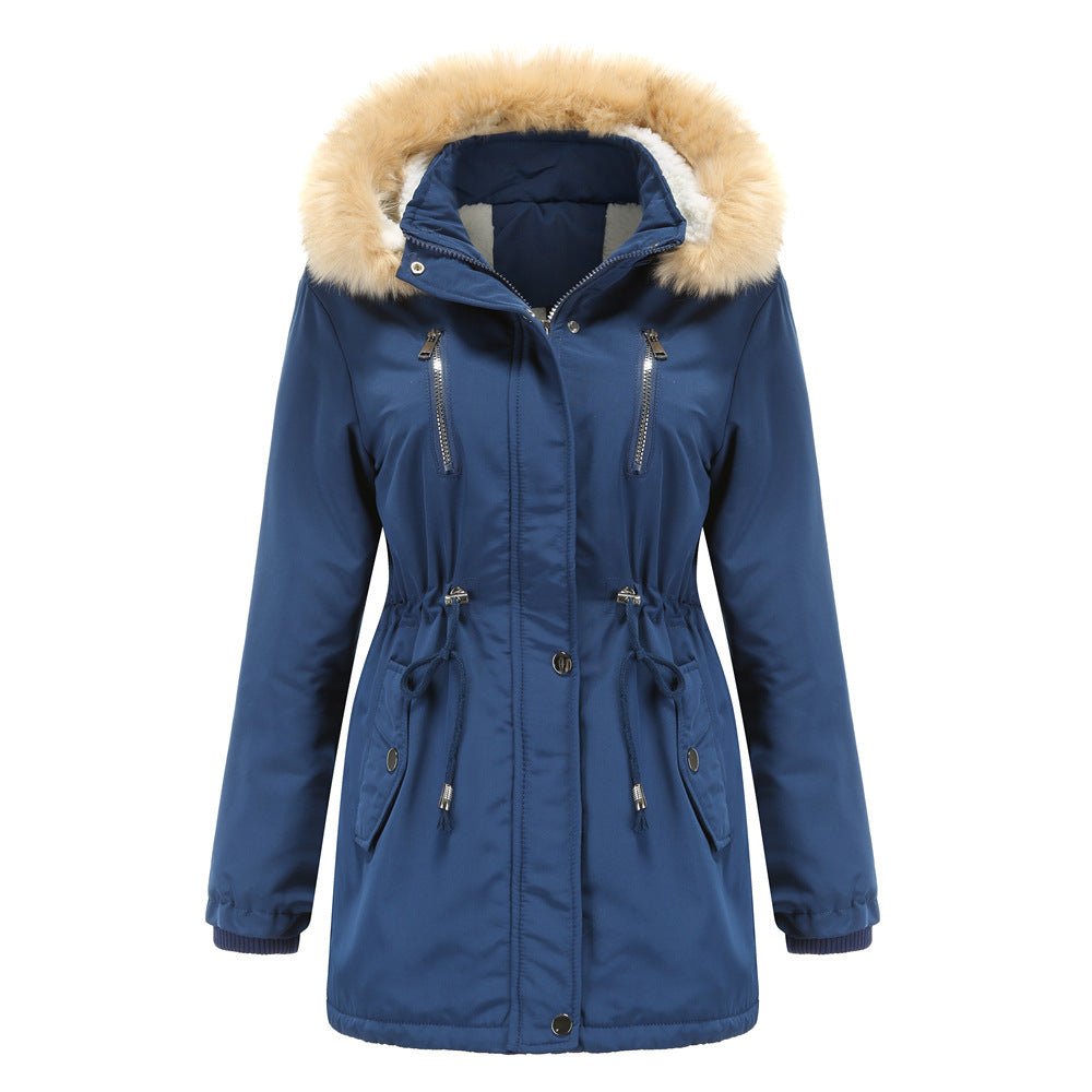 WInter Coat Detachable Hooded Feece Jacket Women - AmiraMart