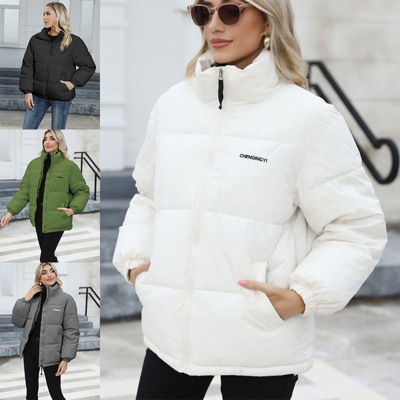 Women Casual Windproof Down Cotton Coat - AmiraMart
