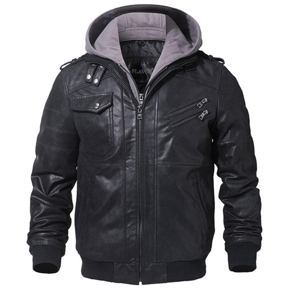 Winter Fashion Motorcycle Leather Jacket - AmiraMart