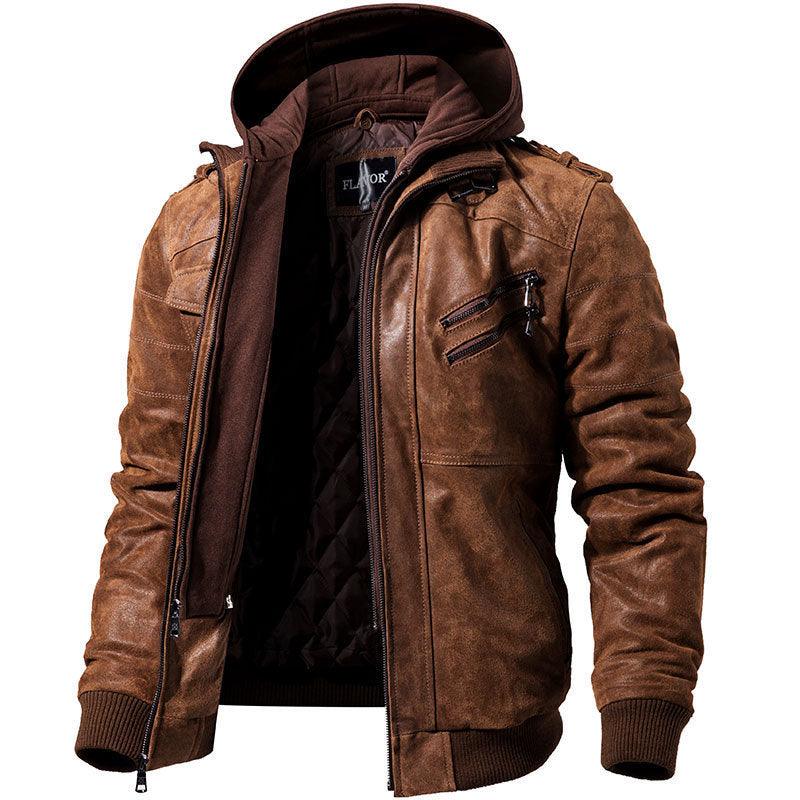 Winter Fashion Motorcycle Leather Jacket - AmiraMart