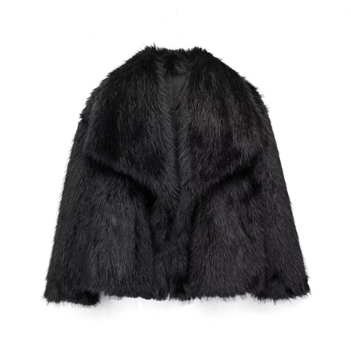 Winter Plush Coat Fashion Thicken Lapel Outwear - AmiraMart