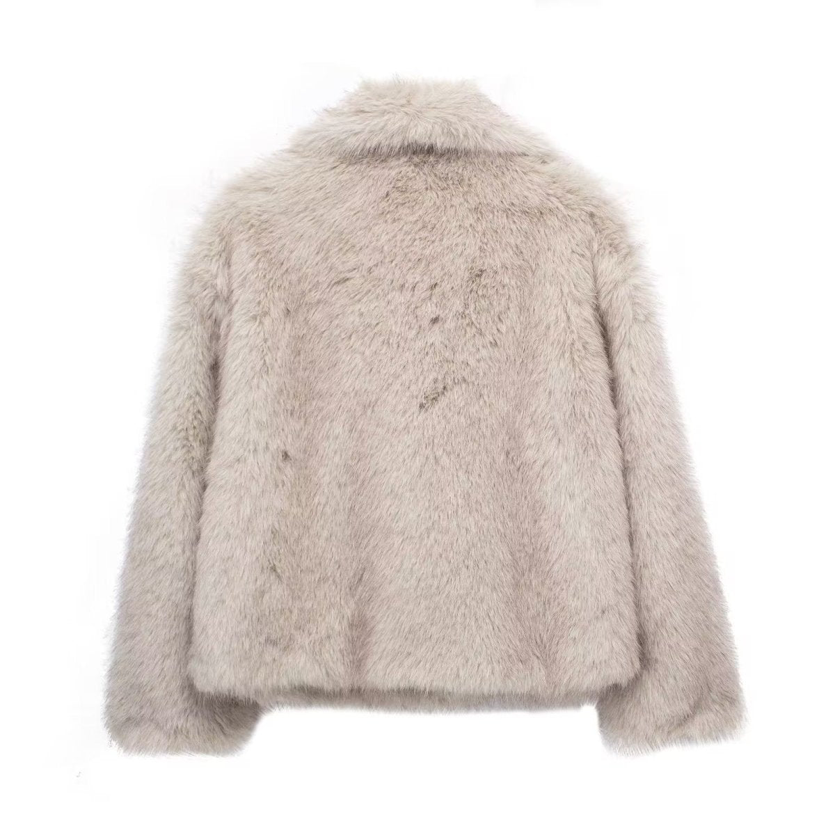 Winter Plush Coat Fashion Thicken Lapel Outwear - AmiraMart