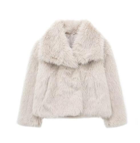 Winter Plush Coat Fashion Thicken Lapel Outwear - AmiraMart