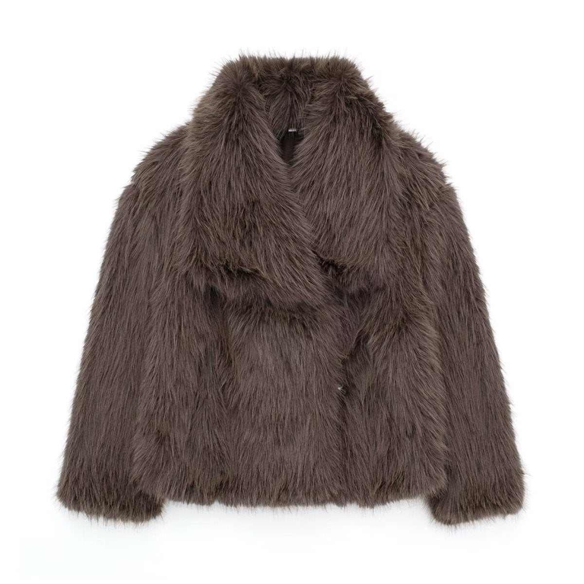 Winter Plush Coat Fashion Thicken Lapel Outwear - AmiraMart