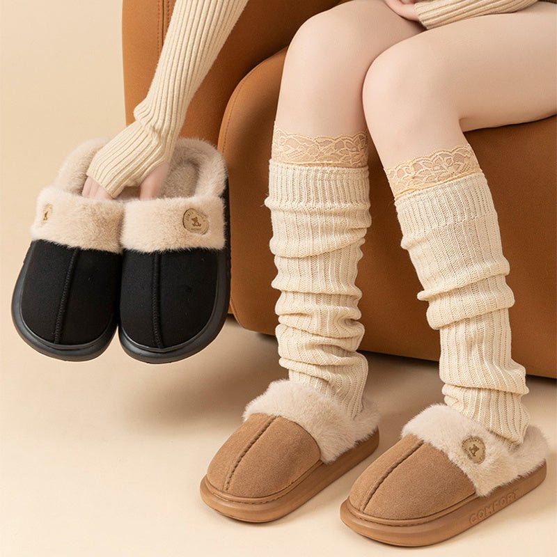 Winter Plush Slippers – Warm Fleece Indoor Shoes - AmiraMart