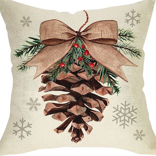 Winter Series Throw Pillow Cover Linen - AmiraMart