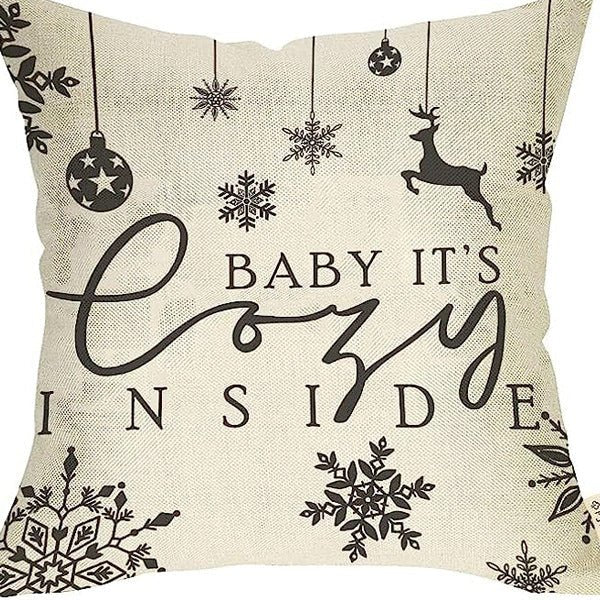 Winter Series Throw Pillow Cover Linen - AmiraMart