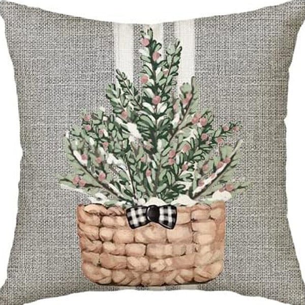 Winter Series Throw Pillow Cover Linen - AmiraMart