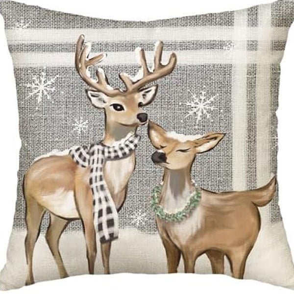 Winter Series Throw Pillow Cover Linen - AmiraMart