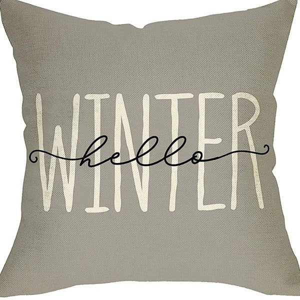 Winter Series Throw Pillow Cover Linen - AmiraMart