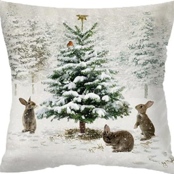 Winter Series Throw Pillow Cover Linen - AmiraMart