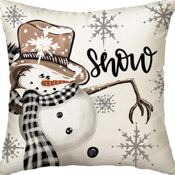 Winter Series Throw Pillow Cover Linen - AmiraMart
