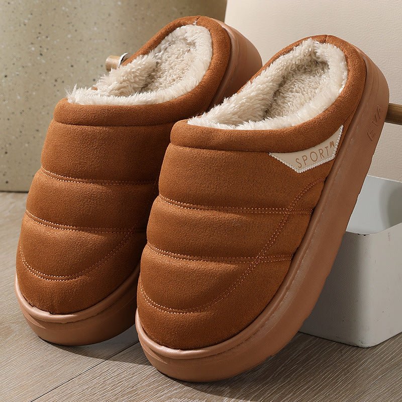 Winter Warm Indoor Floor Bedroom Home Slippers For Couple - AmiraMart