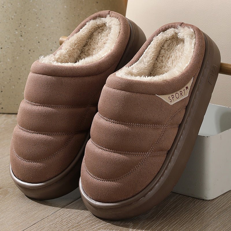 Winter Warm Indoor Floor Bedroom Home Slippers For Couple - AmiraMart
