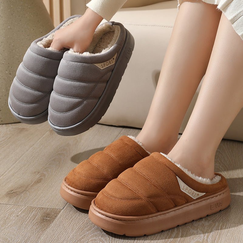 Winter Warm Indoor Floor Bedroom Home Slippers For Couple - AmiraMart