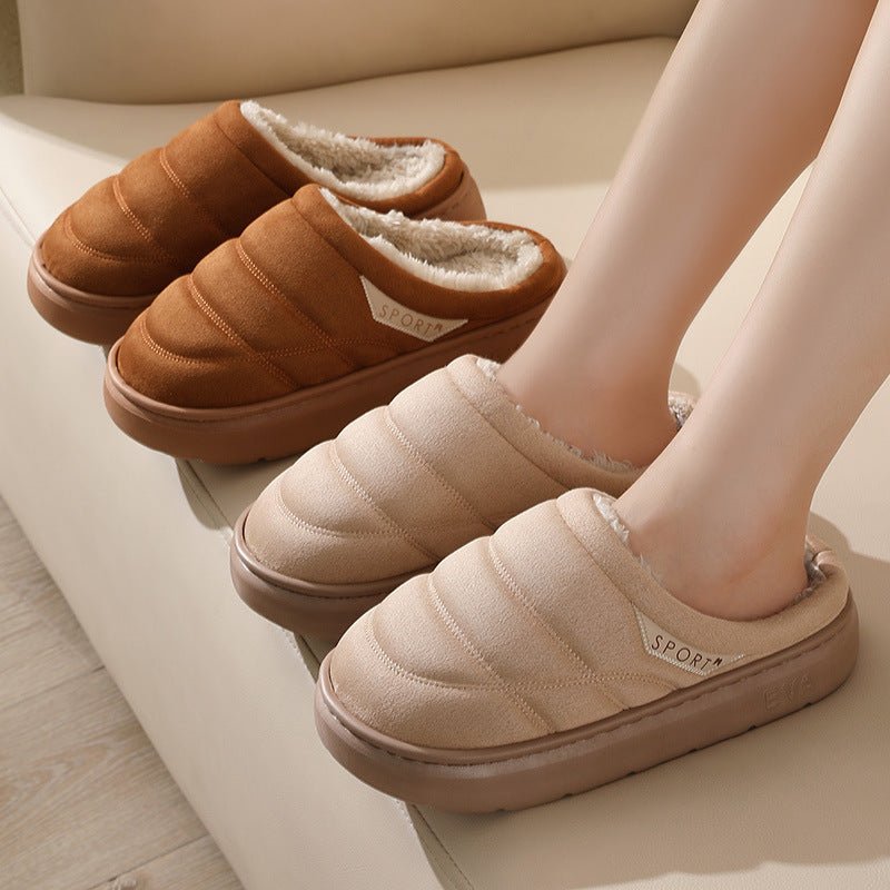 Winter Warm Indoor Floor Bedroom Home Slippers For Couple - AmiraMart
