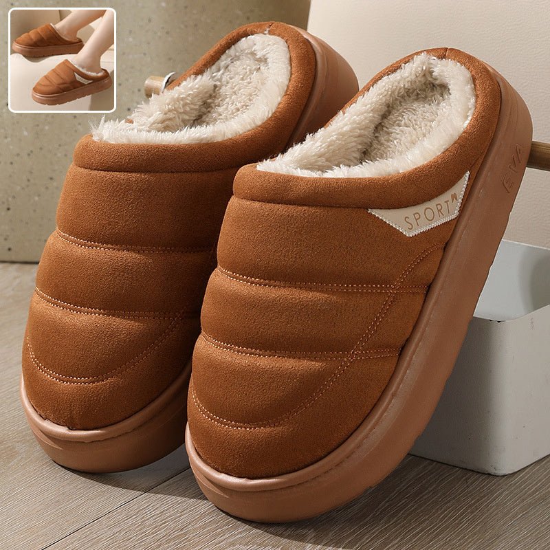 Winter Warm Indoor Floor Bedroom Home Slippers For Couple - AmiraMart